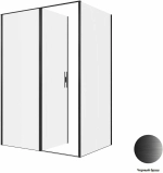 Душевой уголок Allen Brau Priority 3.31036.BBA+3.31042.BBA 140х80 стекло прозрачное/профиль черный брашированный