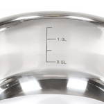 Ковш нерж, 1.6 л, крышка стекло, металл ручка, индукц, Daniks, Турин, GS-01413-16SP