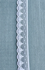 Кружево однотонное эластичное 100% п/э. ш-25мм