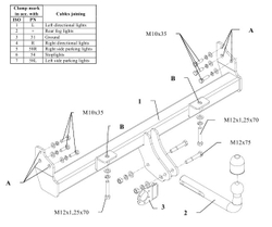 Фаркоп Auto-Hak LN 01 для Land Rover Freelander I 1998-2006(паспорт и сертификат в комплекте)(без электрики)