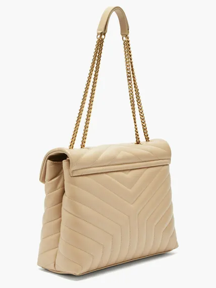 Сумка Saint Laurent Monogram Loulou Large бежевый