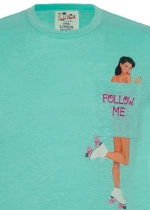 Футболка MC Saint Barth ECSTASEA FOLLOW ME 55 мятный девушка