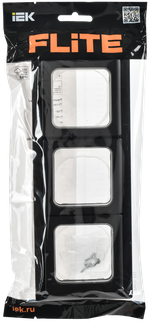 FLITE Рамка 3-местная IP55 Рпро-3-55-ФлЧ черный IEK