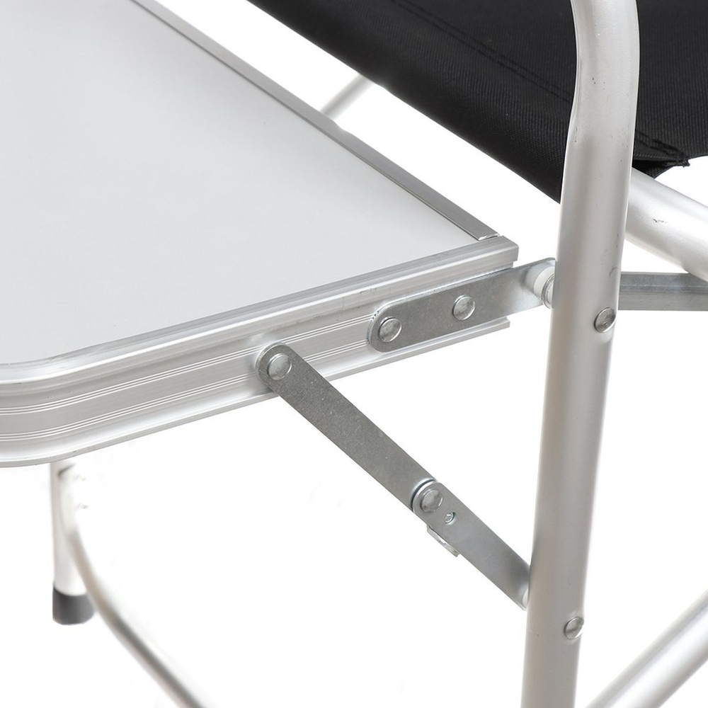 Кресло складное 48х57х80 см, черное, с боковым столиком, 100 кг, YTDC006