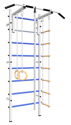 Шведская стенка Sv Sport 502 (Турник стандарт/Канат/Кольца/Лестница)