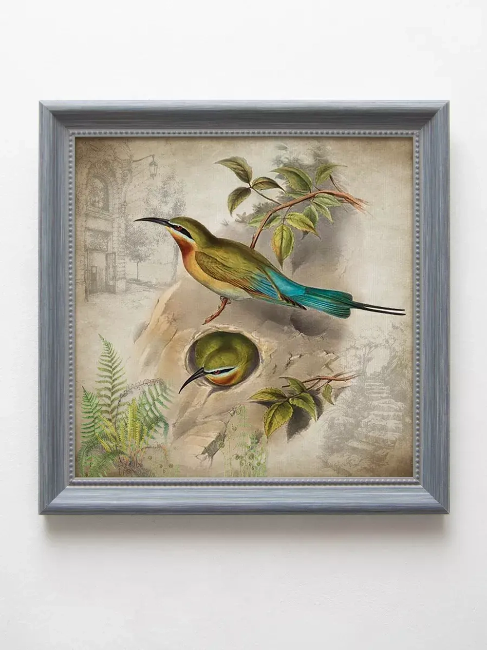 Картины на стену интерьерная на холсте 4 шт, 23*23 см