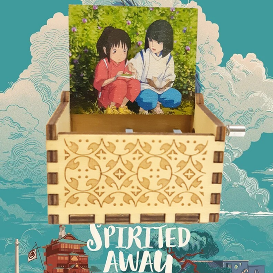 Музыкальная шкатулка Унесенные призраками. Тихиро и Хаку, 6,5х5,2см (крафтовая)