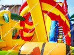 Большой надувной батут "Говорящая акула" 15*14*8 м