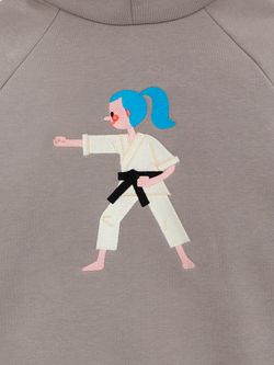 Худи серо-бежевый ЕДИНОБОРСТВА