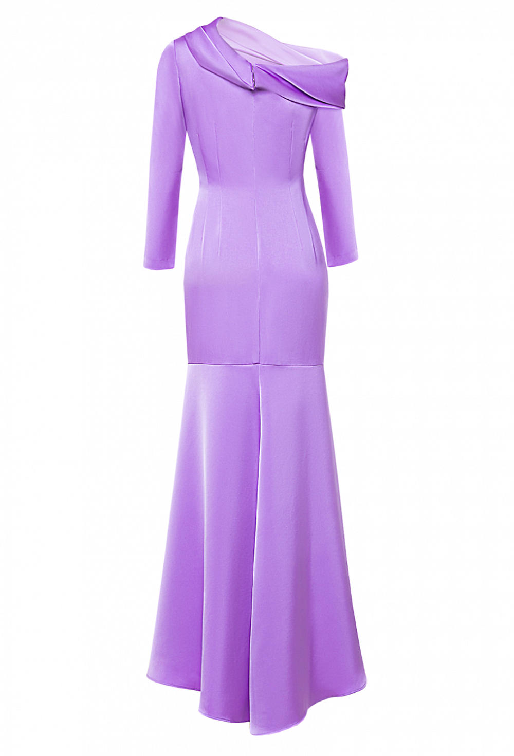 Платье шелковое силуэт «рыбка» лиловое 21-01-22 SS