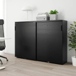 Комбинация с раздвижными дверями - IKEA GALANT/ГАЛАНТ ИКЕА, 120х45х160 см, черный