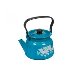 Чайник эмалированный 2,3л с рисунком, кобальтовый