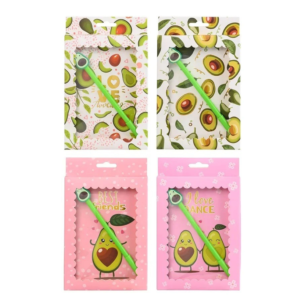 Блокнот детский Basir на замке, с ручкой, формат А6, серия "Авокадо", переплет 7БЦ, 17.5*12 см, 48 листов, ассорти