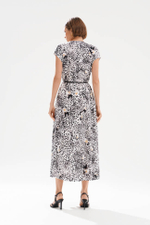 51764 Платье женское (черно-молочный принт)