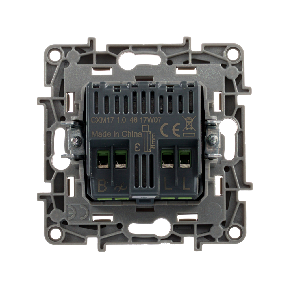 Диммер поворотно-нажимной универсальный LED 300Вт без нейтрали - белый ETIKA Legrand