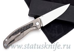 Нож Широгоров Флиппер 95 S30V накладка карбонфотография - 2