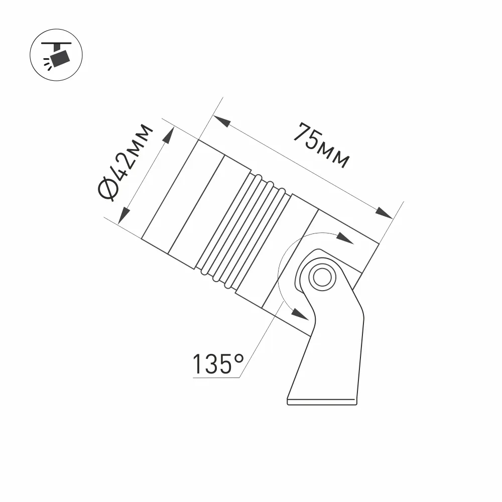 Светильник KT-RAY-COLOR-R42-6W RGB (DG, 25 deg, 12V) (Arlight, IP67 Металл, 3 года) 028916