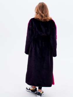 Шуба искусственная, фуксия, Северина