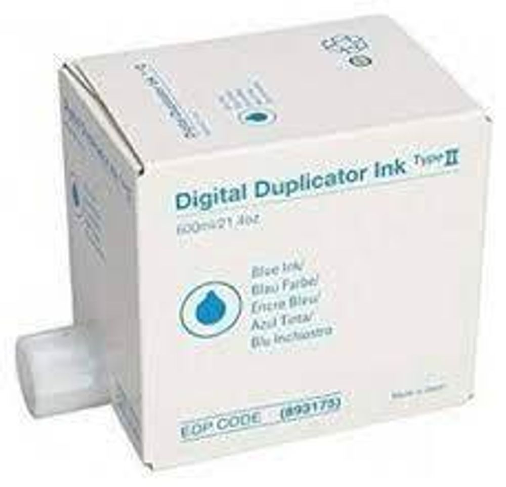 Чернила для дупликатора RICOH тип II Priport VT 1730/1800/2100/2200/2250/2600 голубой (893175) 5pcs * 600ml