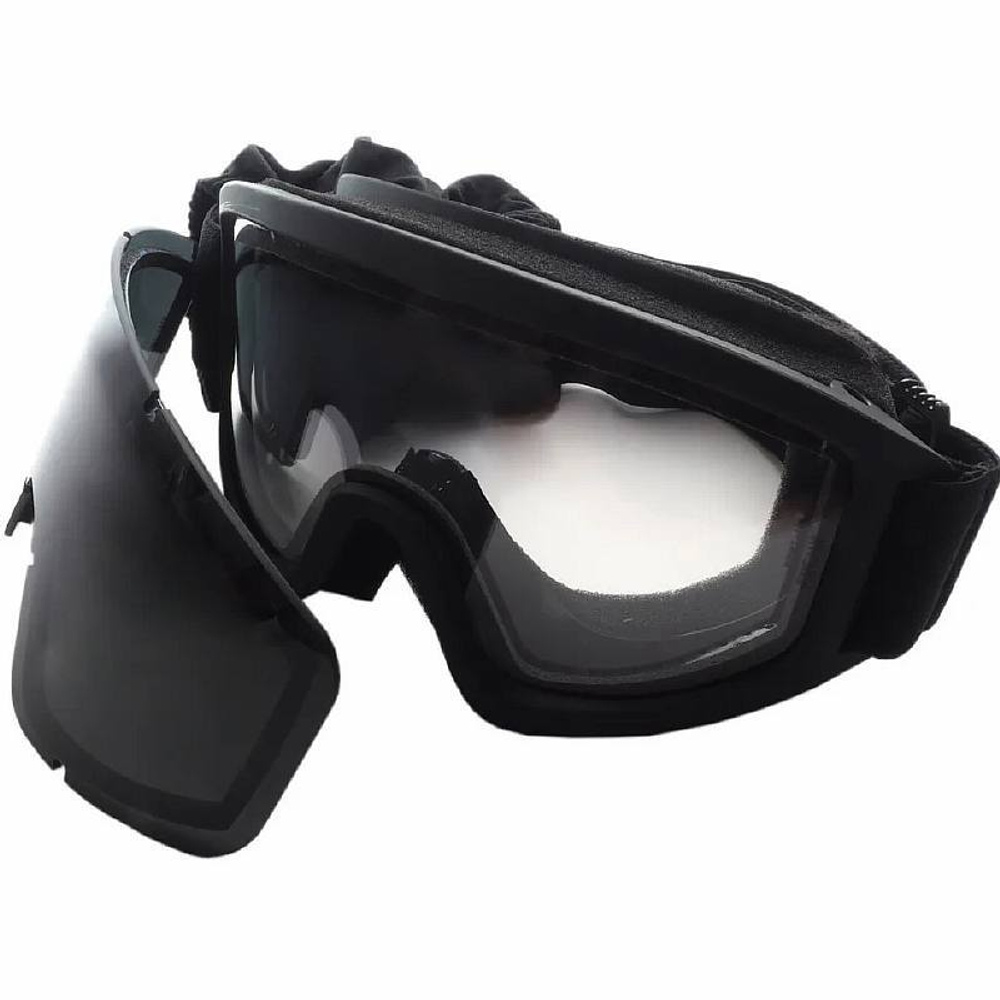 Очки-маска баллистические PMX Enforcer GB-900SDT ANTI-FOG Прозр. 96% Серые 23%