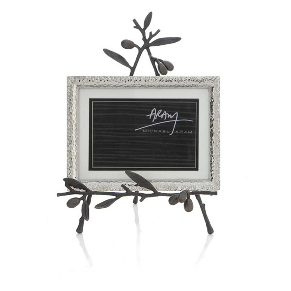 Рамка для фото на подставке 13х18см Michael Aram Оливковая ветвь серебристая
