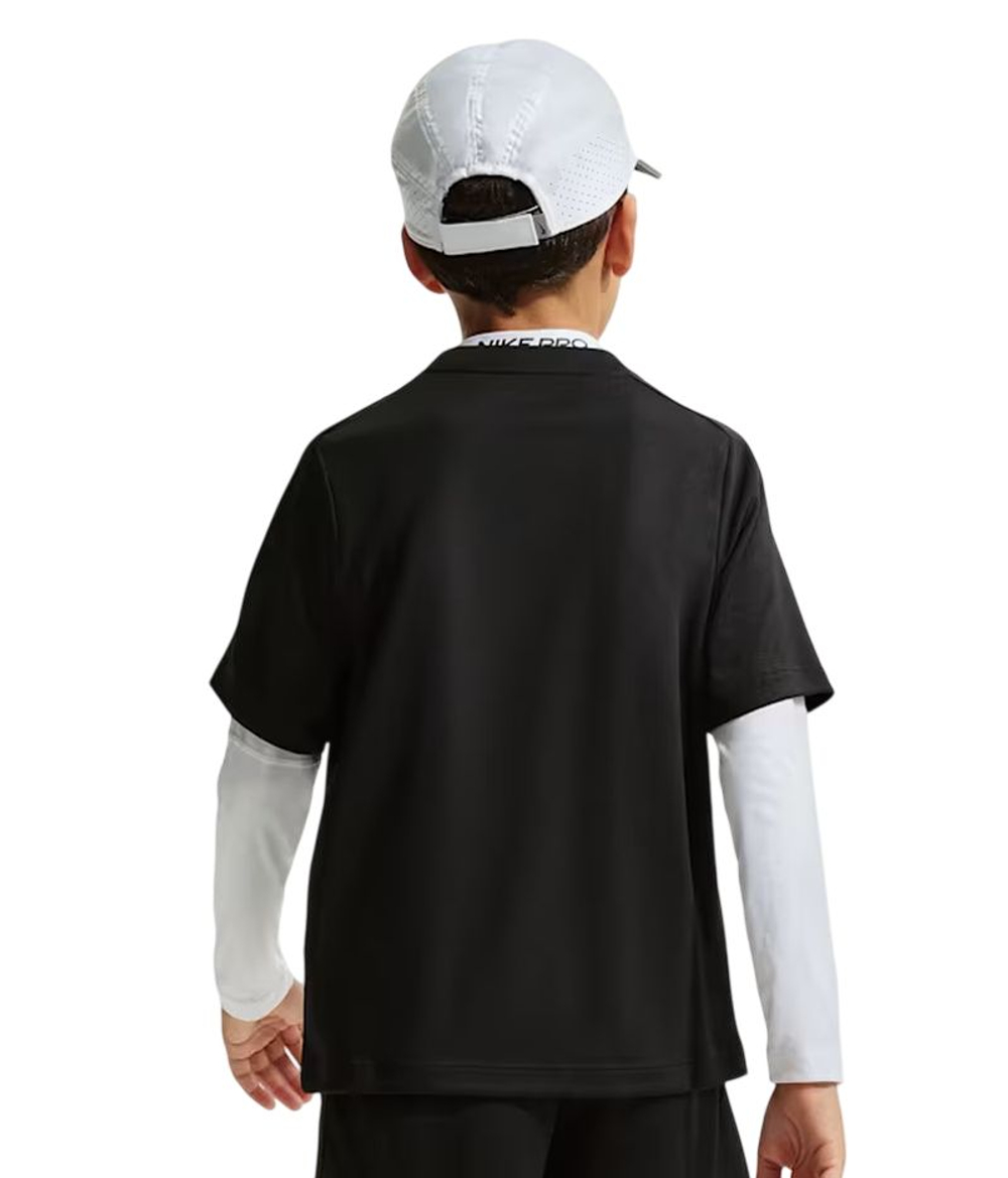 Детская теннисная футболка Nike Boys Dri-FIT Multi Short Sleeve - black