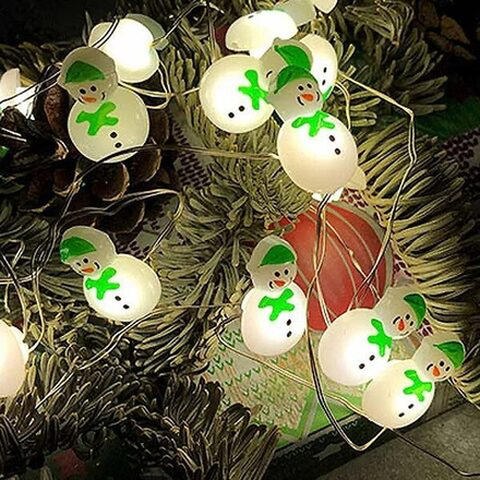 Гирлянда светодиодная Снеговик, 2 м