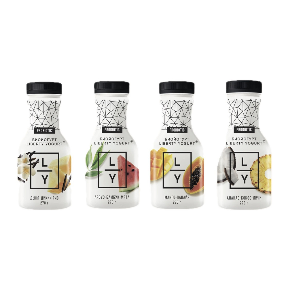 Биойогурт питьевой LIBERTY YOGURT, обогащенный лактобактериями L.casei