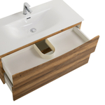 Тумба с раковиной подвесная BelBagno MARINO-CER-MINI-1000-2C-SO-RR-P Rovere Rustico, раковина белая BB-8099-3-100