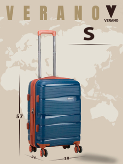 Чемодан мини "Verano" из полипропилена, съёмные колёса