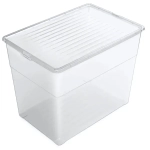 Ящик с крышкой универсальный «Лайф», прозрачный, 56*38*43.5см / 70л