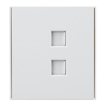 Розетка STRONG компьютерная двойная RJ45+RJ45 кат6 с/у жемчуг KRANZ