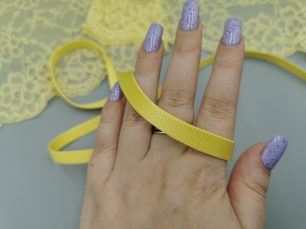 Бретелечная резинка, 10мм, желтый, (Арт: BR640/10-286), Lauma, м