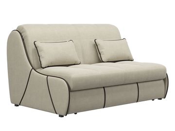 Диван Рио 1,2  - Велютто/Velutto  17 бежевый/кант кожзам Есо 560 коричневый