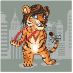 Подставка под горячее 14*14см «Тигр Кайфолов» MT88-405