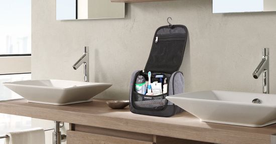 Несессер SWISSGEAR, серый, ткань Grey Heather/полиэстер 600D PU, 27 x 11 x 20 см