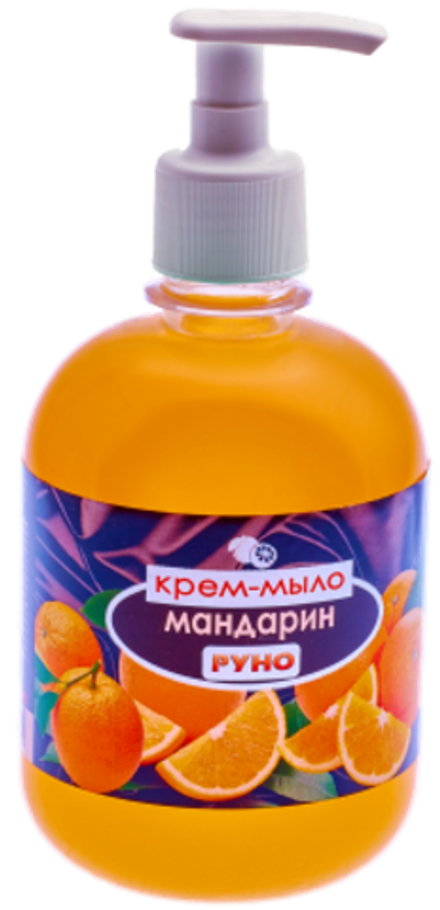 Жидкое мыло Руно крем-мыло Мандарин 500 мл дозатор