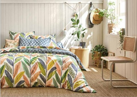 Постельное белье 2 спальное евро Blanc des Vosges Hikkaduwa Tropicana