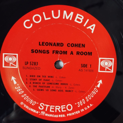 Винтажная виниловая пластинка LP Leonard Cohen Songs From A Room (USA 2009)