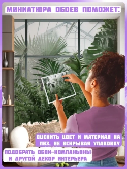 3D Фотообои окно в туманный тропический лес