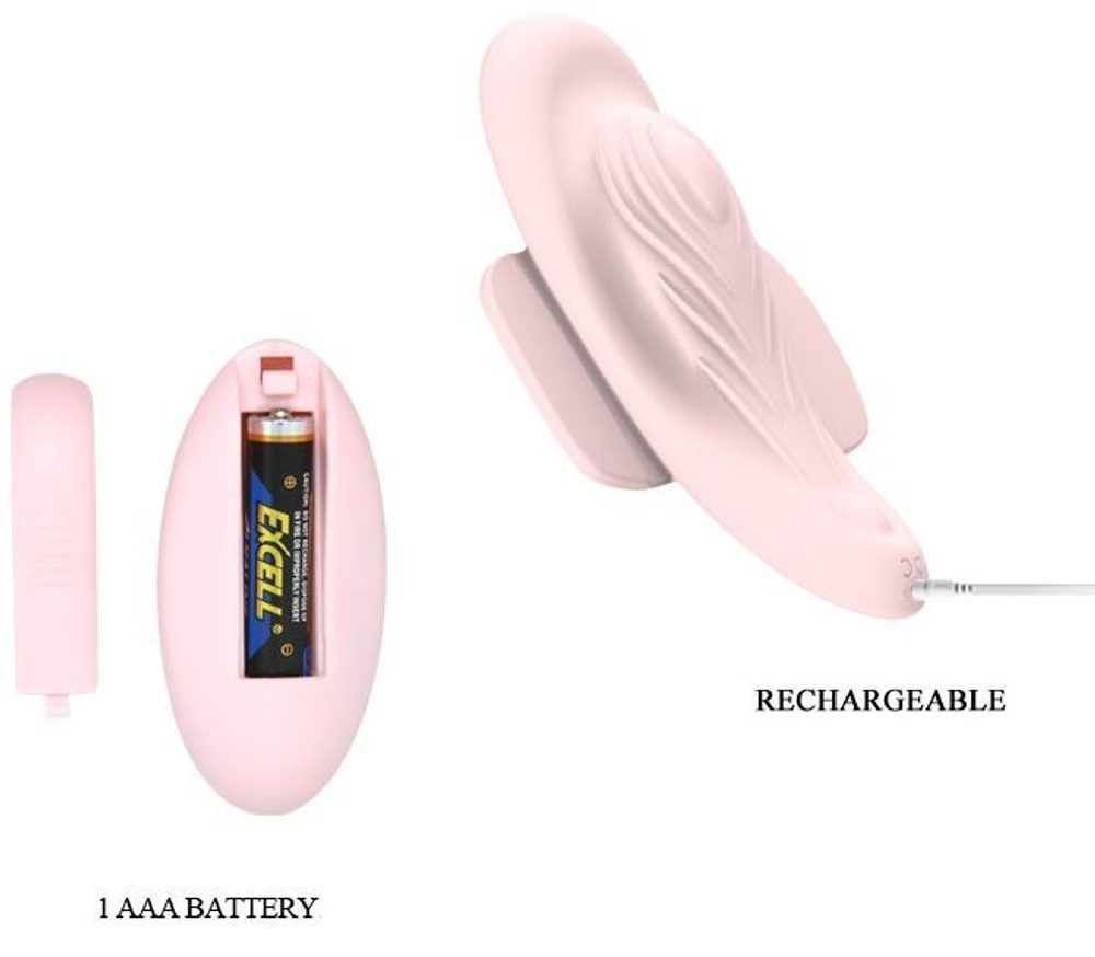 Клиторальный стимулятор Baile Fairy Boat с ДУ, 11,4 см