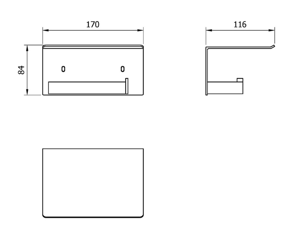 Держатель для туалетной бумаги с полочкой нерж. сталь CORINTO 16878.N чёрный