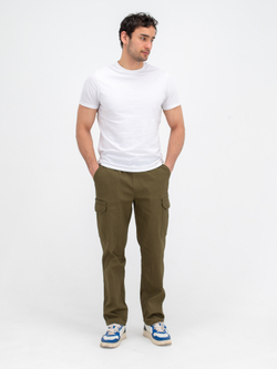 Карго джоггеры прямые. Хаки