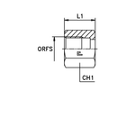 Гайка N ORFS 1.7/16