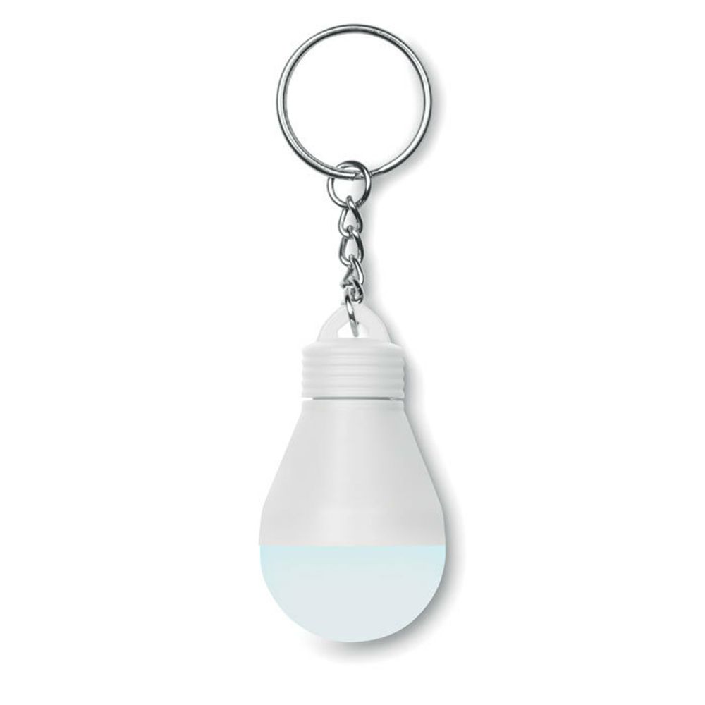 Пластиковый фонарь-брелок в виде лампочки Белый