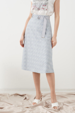 4804 Юбка женская (голубая клетка)