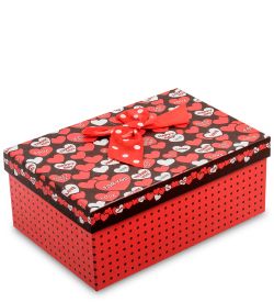 WG-14/3-A Коробка подарочная «Прямоугольник» цв.красн./черн.