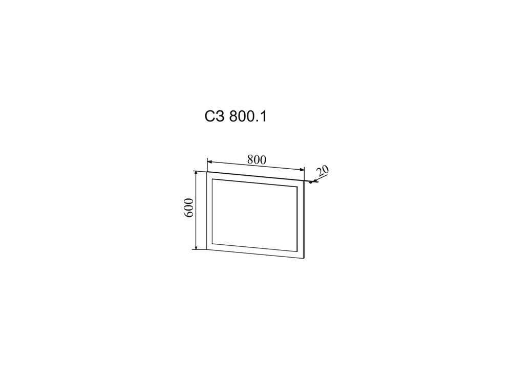 МС Софи Зеркало (Сонома/Белый) СЗ 800.1, ДСВ-Мебель, г. Пенза