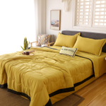 Комплект постельного белья Однотонный Сатин с Одеялом (простынь на резинке) FBR009