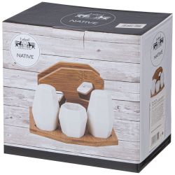 НАБОР ДЛЯ СПЕЦИЙ LEFARD "NATIVE" 3 ПР. НА ПОДСТАВКЕ С САЛФЕТНИЦЕЙ 15*12,5*10 СМ (КОР=16НАБ.)